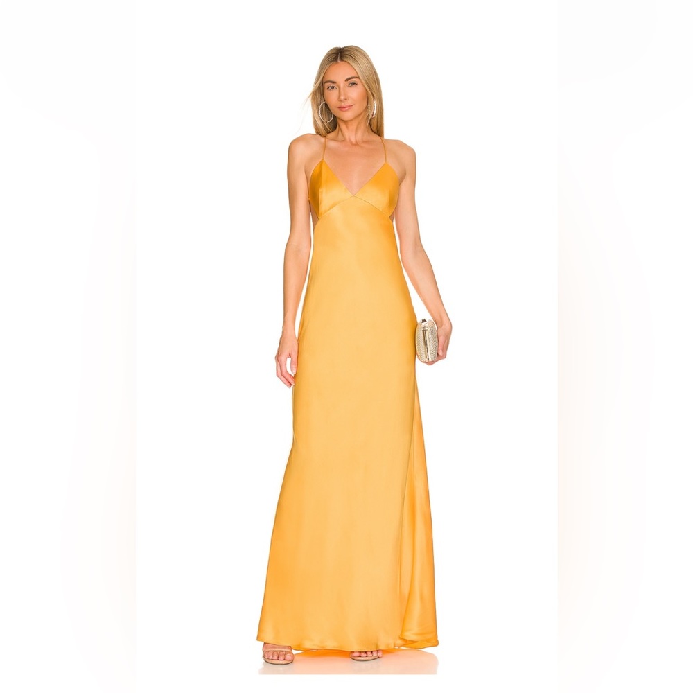 The Sei Cut Out Bias Gown in Yolk